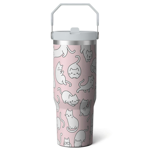 Prime Buddy™ - 1pc Halloween Bat 30oz Tumbler with Straw &