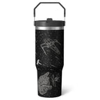 1pc Movie 30oz Tumbler with Straw & Handle - Insulated Stainless Steel Cup | Holiday Gift for Man Women (Christmas, Valentine's, Birthday)