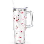 Prime Buddy™ - 1pc cherry 40oz Tumbler with Straw & Handle