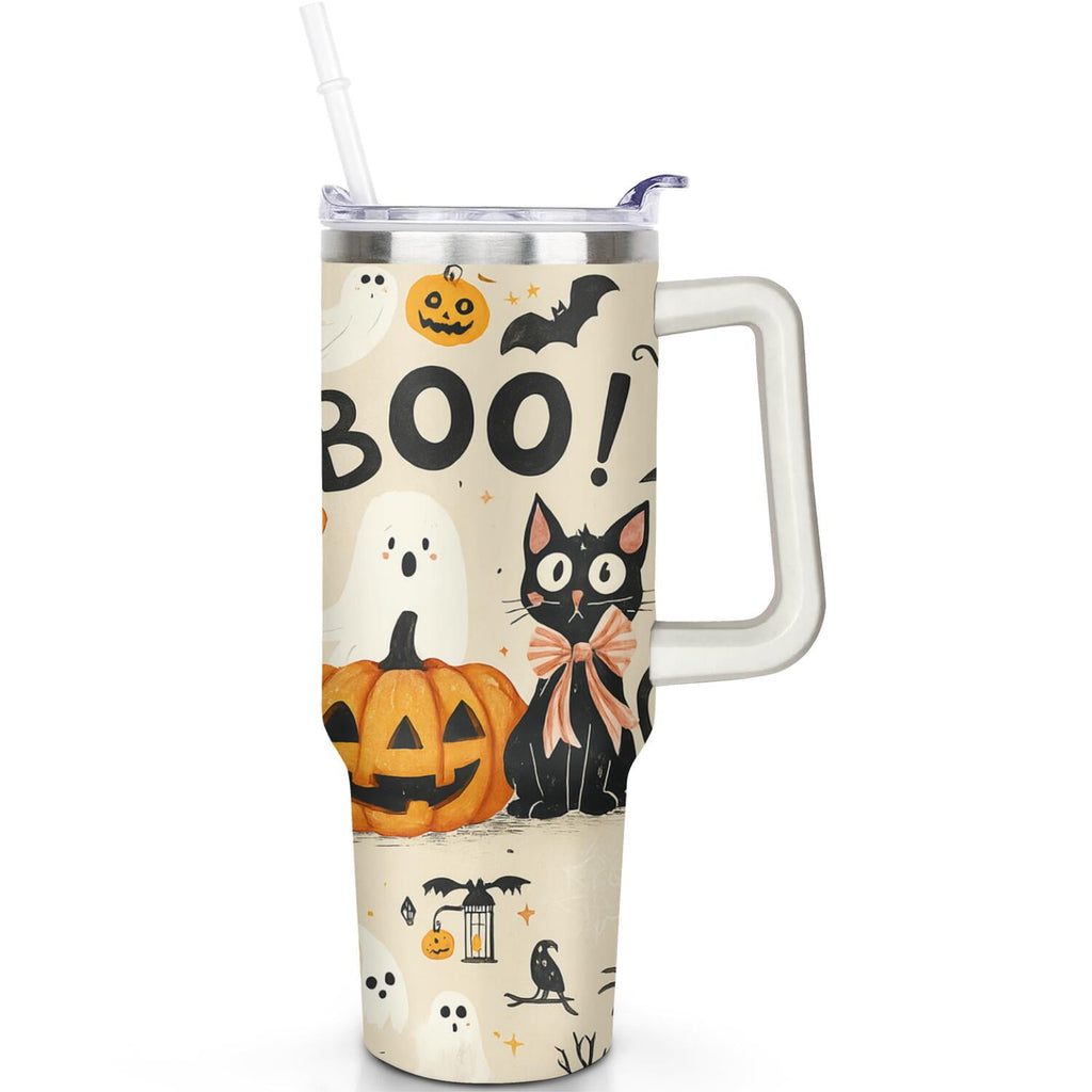 Prime Buddy™ - 1pc Sunflower 40oz Tumbler with Straw & Handle