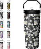 Prime Buddy™ - 30oz Tie Dye Print Tumbler with Handle Flip