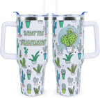 Prime Buddy™ - 40 oz Cute Strawberry Cow Tumbler with Handle