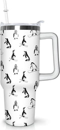 Prime Buddy™ - 40 oz Penguin Tumbler with Handle Gifts for