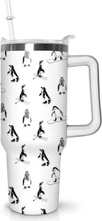 Prime Buddy™ - 40 oz Penguin Tumbler with Handle Gifts for