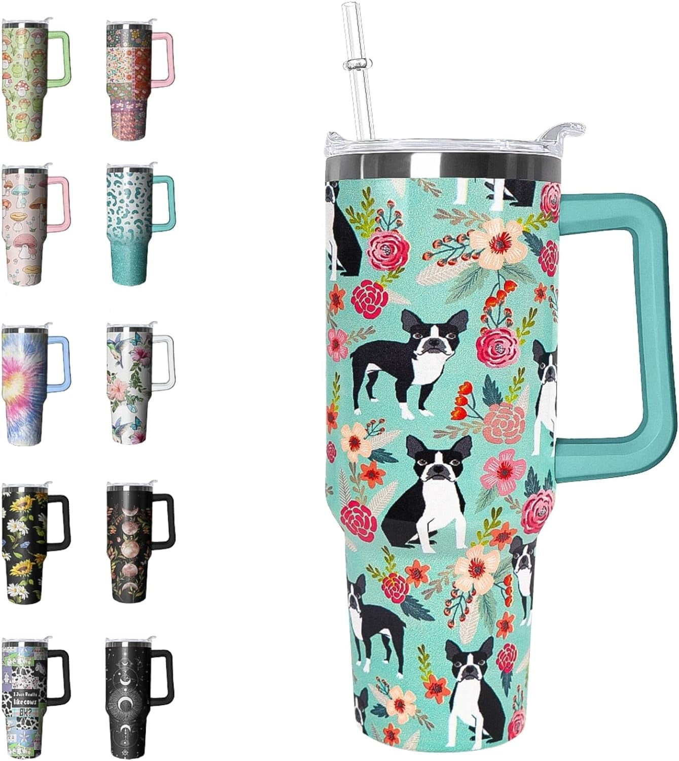 Prime Buddy™ - 40 oz Tumbler with Handle and Straw Leak