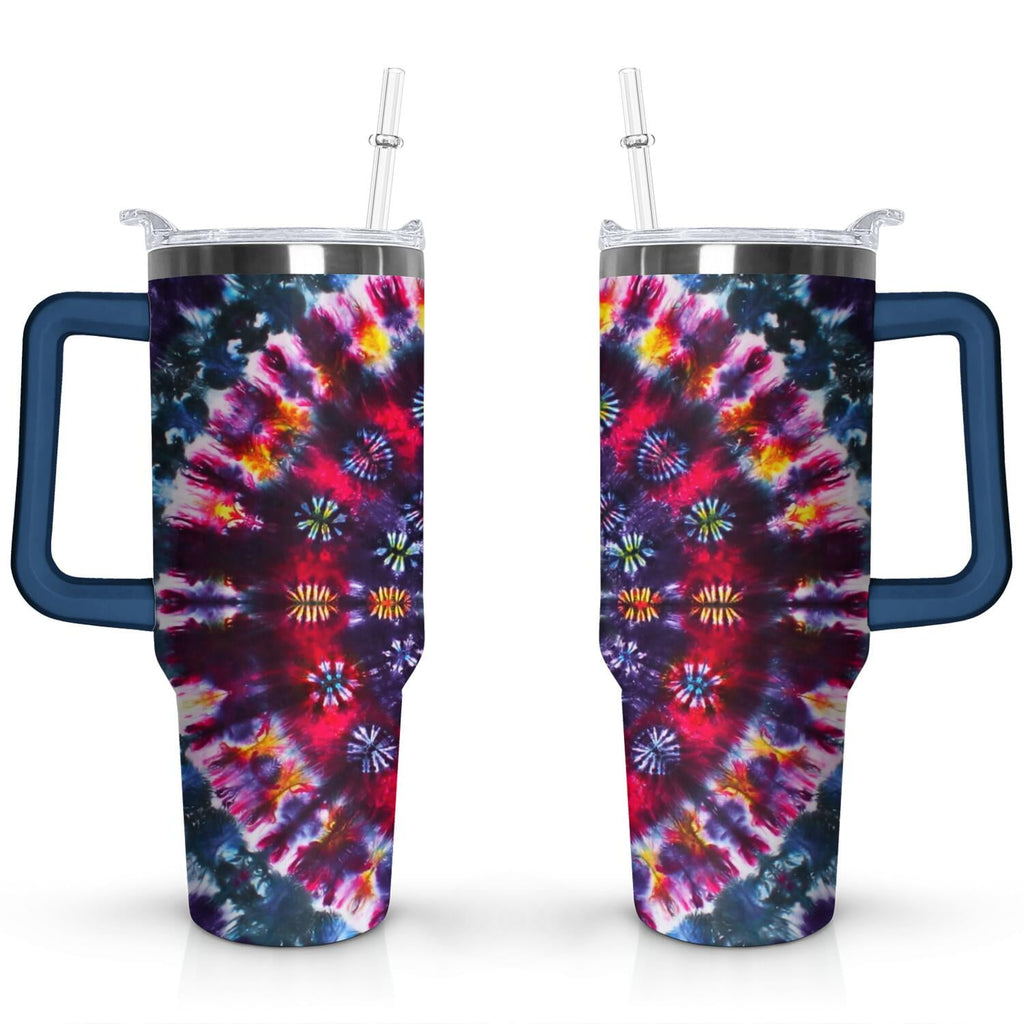Prime Buddy™ - 40oz Boho Tie Dye Stainless Steel Flip Straw