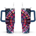 Prime Buddy™ - 40oz Boho Tie Dye Stainless Steel Flip Straw