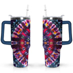 Prime Buddy™ - 40oz Boho Tie Dye Stainless Steel Flip Straw