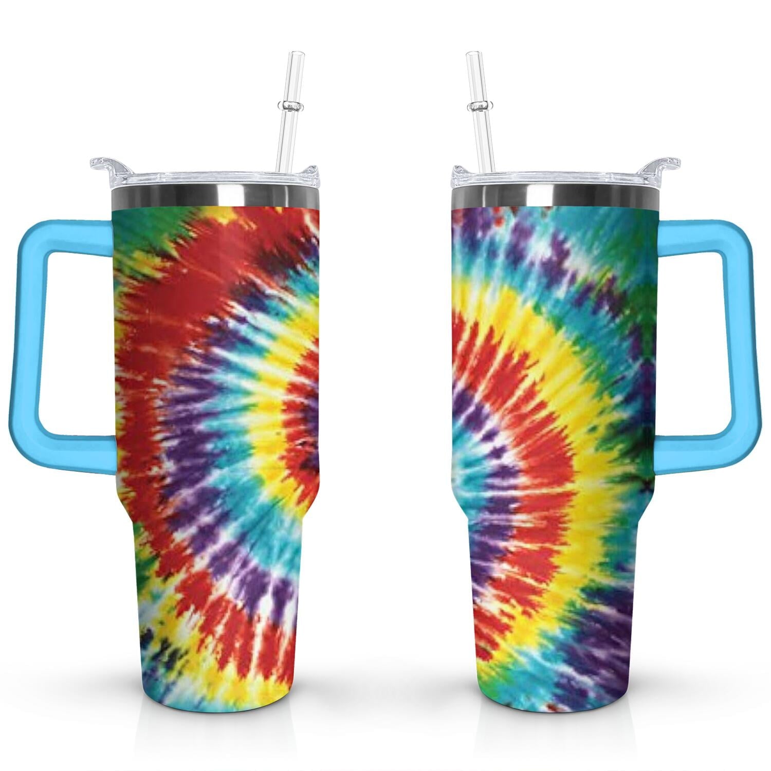 Prime Buddy™ - 40Oz Boho Tie Dye Stainless Steel Flip Straw
