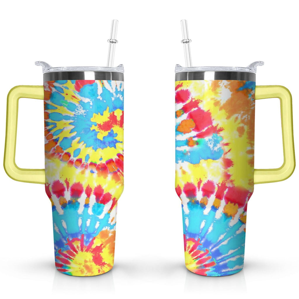 Prime Buddy™ - 40Oz Boho Tie Dye Stainless Steel Flip Straw