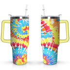 Prime Buddy™ - 40Oz Boho Tie Dye Stainless Steel Flip Straw