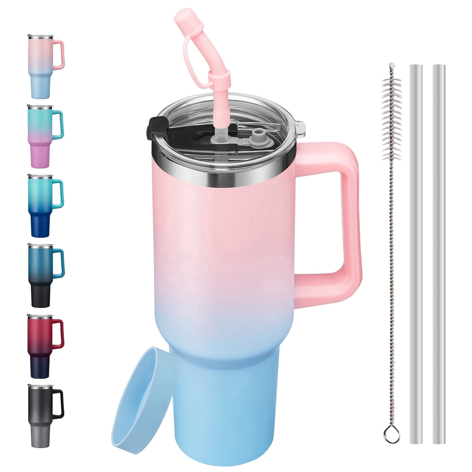 Prime Buddy™ - Sunsoc 40Oz Insulated Tumbler With Handle And Straw