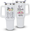Prime Buddy™ - 40oz Mom Tumbler with Handle Mamasaurus cup, Mom
