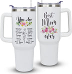Prime Buddy™ - 40oz Mom Tumbler with Handle Mamasaurus cup, Mom