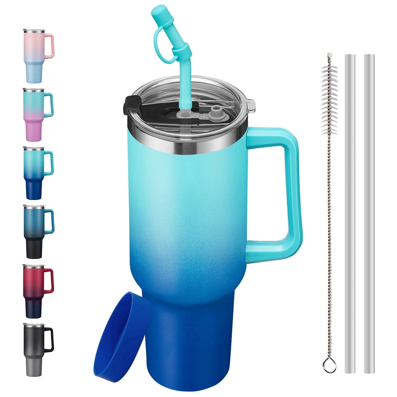 Prime Buddy™ - Sunsoc 40Oz Insulated Tumbler With Handle And Straw
