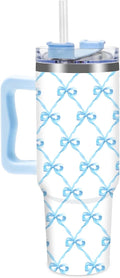 Prime Buddy™ - 40oz Elegant Pink Bow Tumbler - Insulated Travel