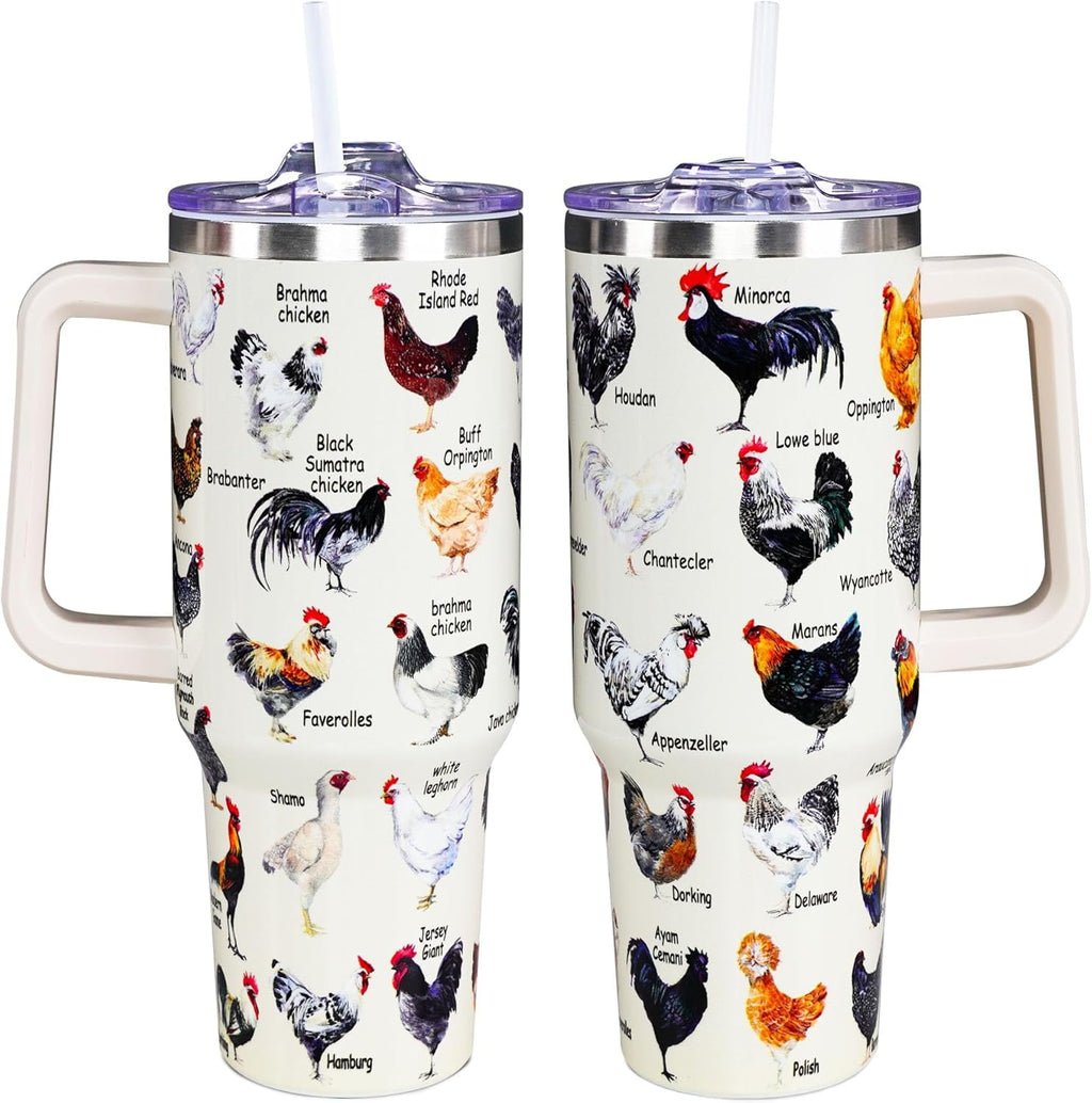 Prime Buddy™ - Chicken Tumbler Cup 40 OZ, Chicken Gifts For