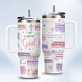 Prime Buddy™ - 40oz Insulated Stainless Steel Tumbler with Handle, Abstract