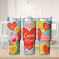 Prime Buddy™ - Colorful Heart Love Mom Stainless Steel Tumbler 30Oz