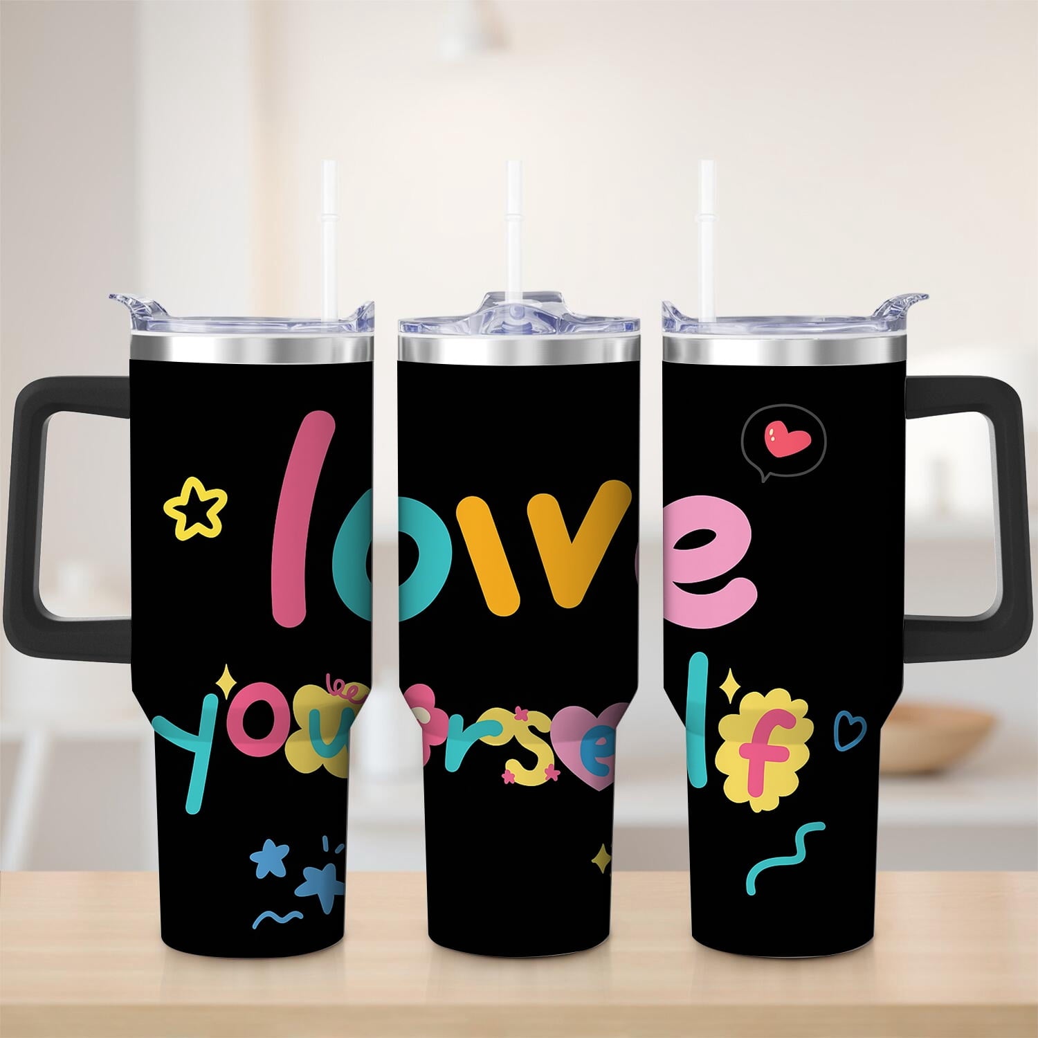 Prime Buddy™ - Colorful Love Yourself Stainless Steel Tumbler 30Oz Tumbler
