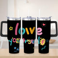 Prime Buddy™ - Colorful Love Yourself Stainless Steel Tumbler, 30oz