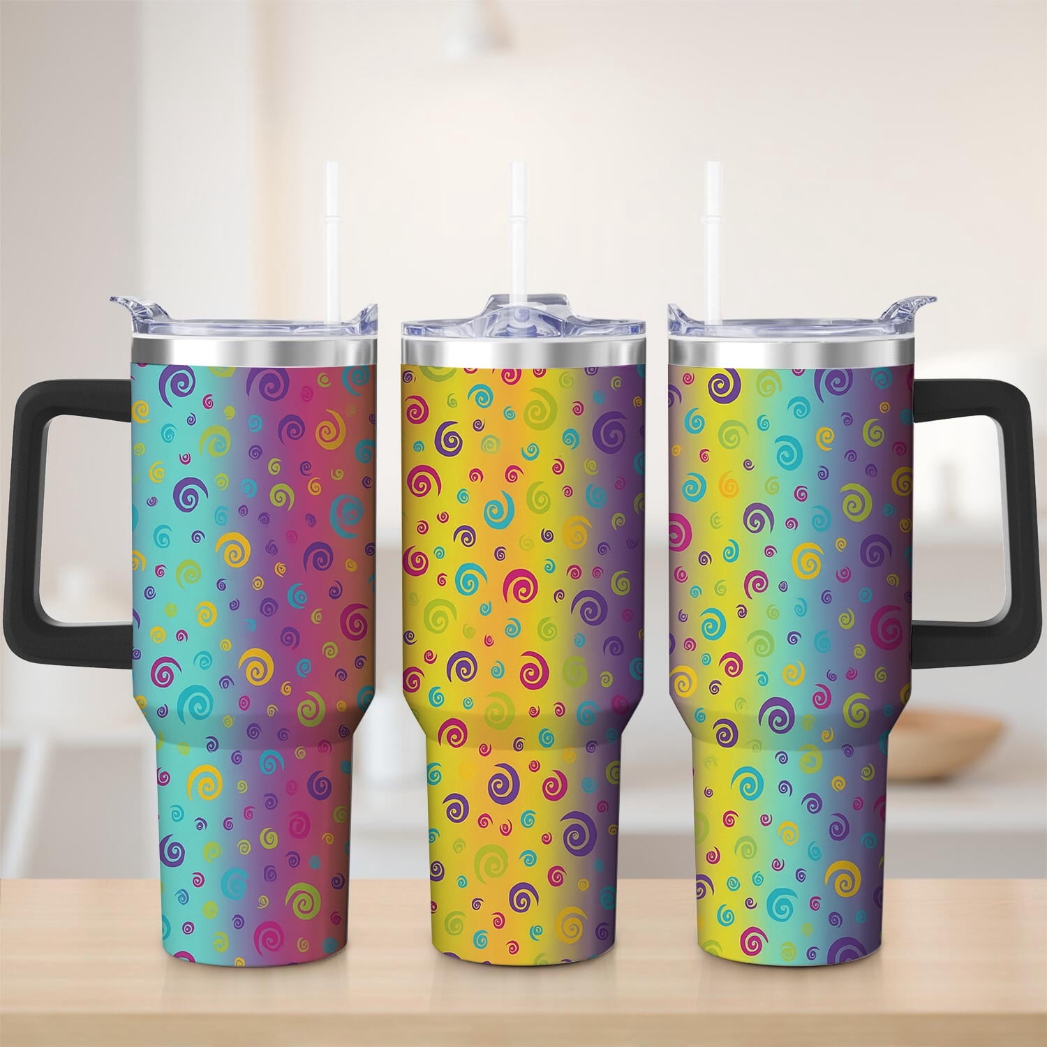 Prime Buddy™ - Colorful Spiral Gradient Stainless Steel Tumbler 30Oz Tumbler