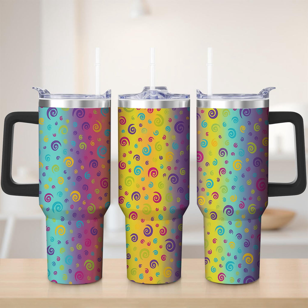 Prime Buddy™ - Colorful Spiral Gradient Stainless Steel Tumbler, 30oz
