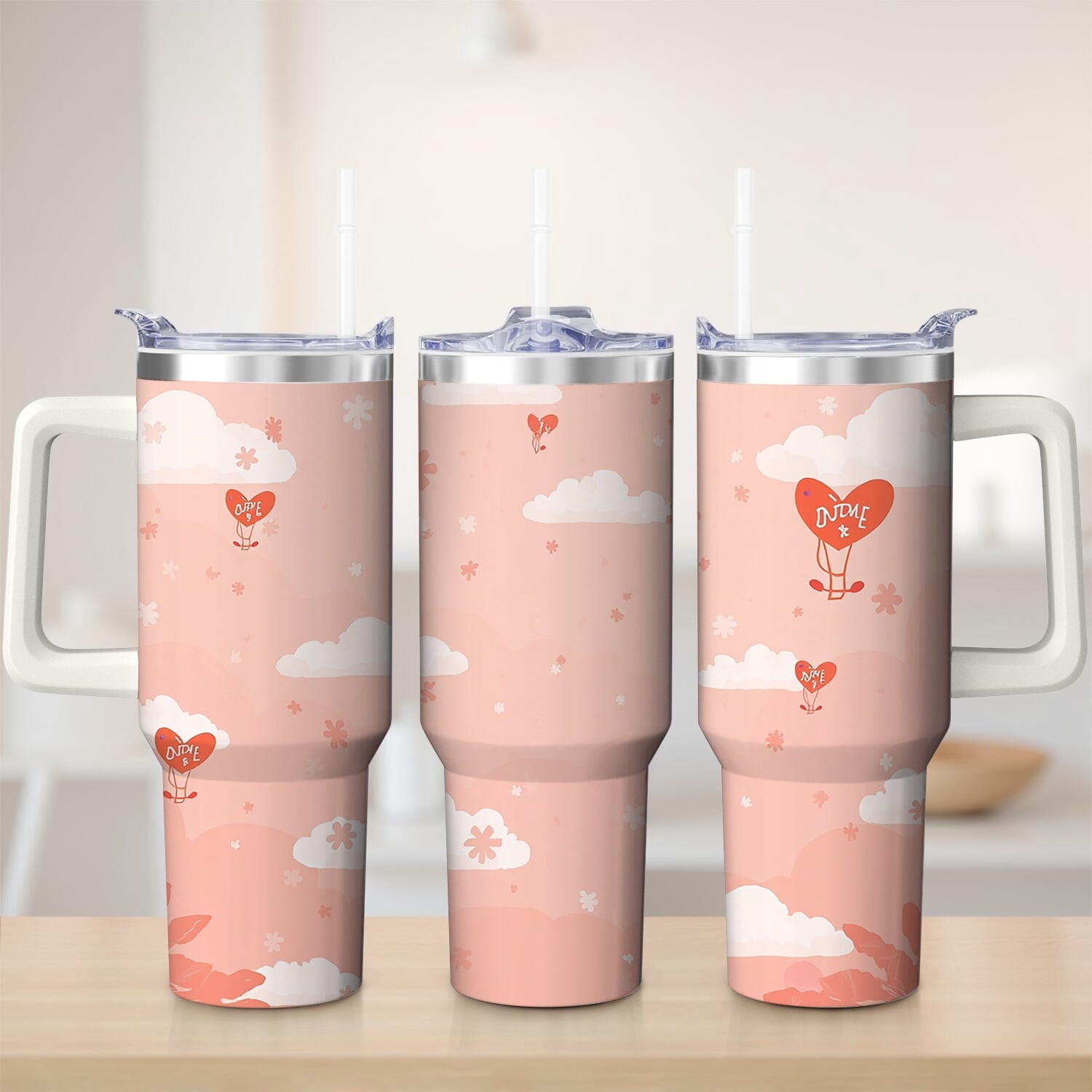 Prime Buddy™ - Cute Cloud And Heart Design Stainless Steel Tumbler