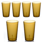 Prime Buddy™ - Clear Frosted Drinking Glasses,Reusable Drinking Cups, Large Capacity