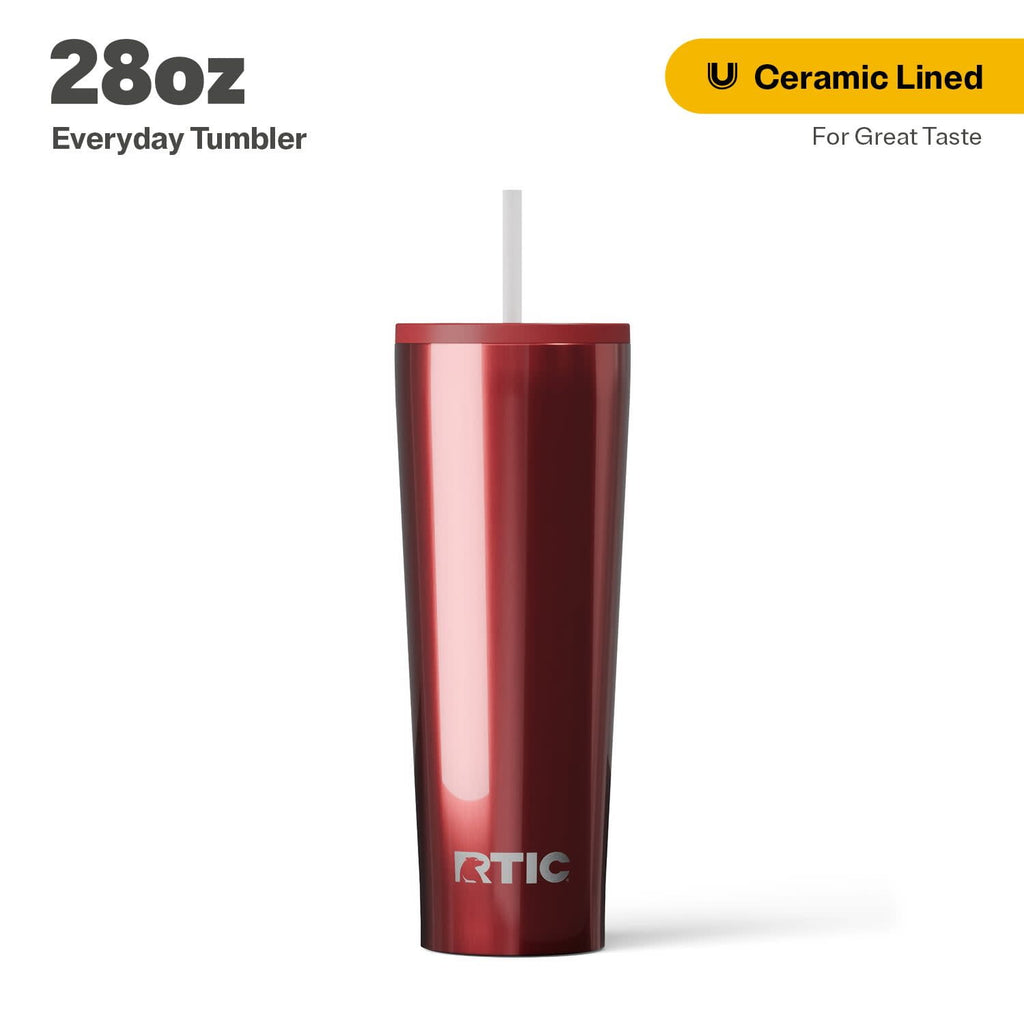 Prime Buddy™ - RTIC 28 oz Ceramic Lined Everyday Tumbler, Spill-Resistant