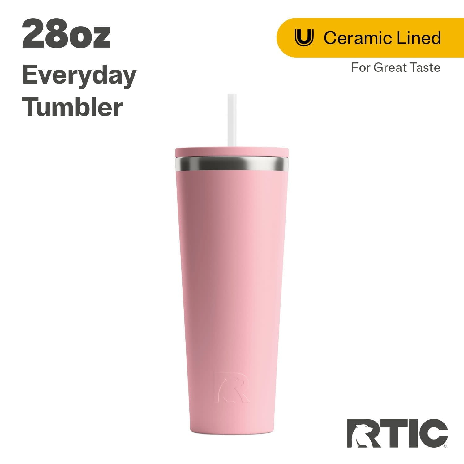 Prime Buddy™ - Rtic 28 Oz Ceramic Lined Everyday Tumbler Spill