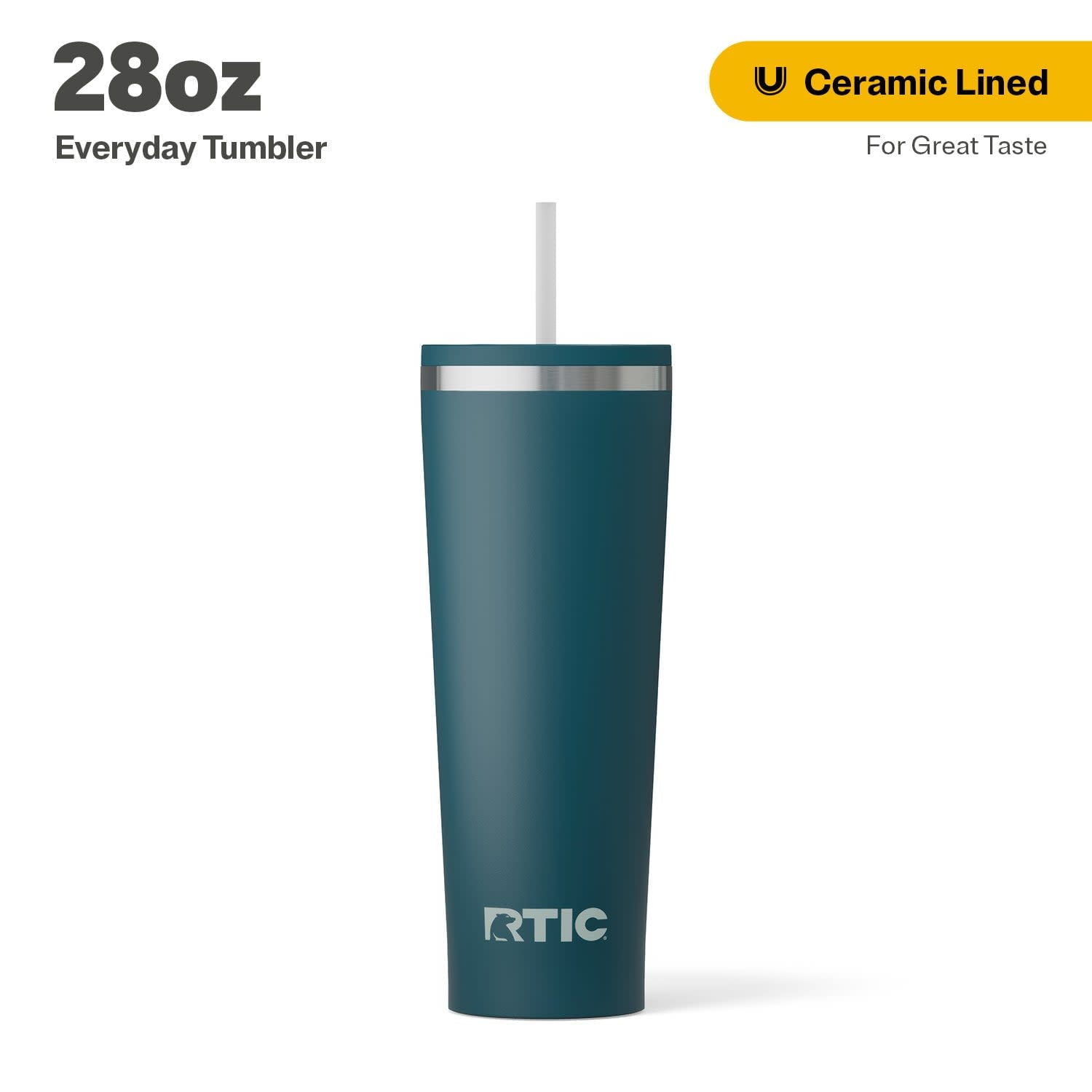 Prime Buddy™ - Rtic 28 Oz Ceramic Lined Everyday Tumbler Spill