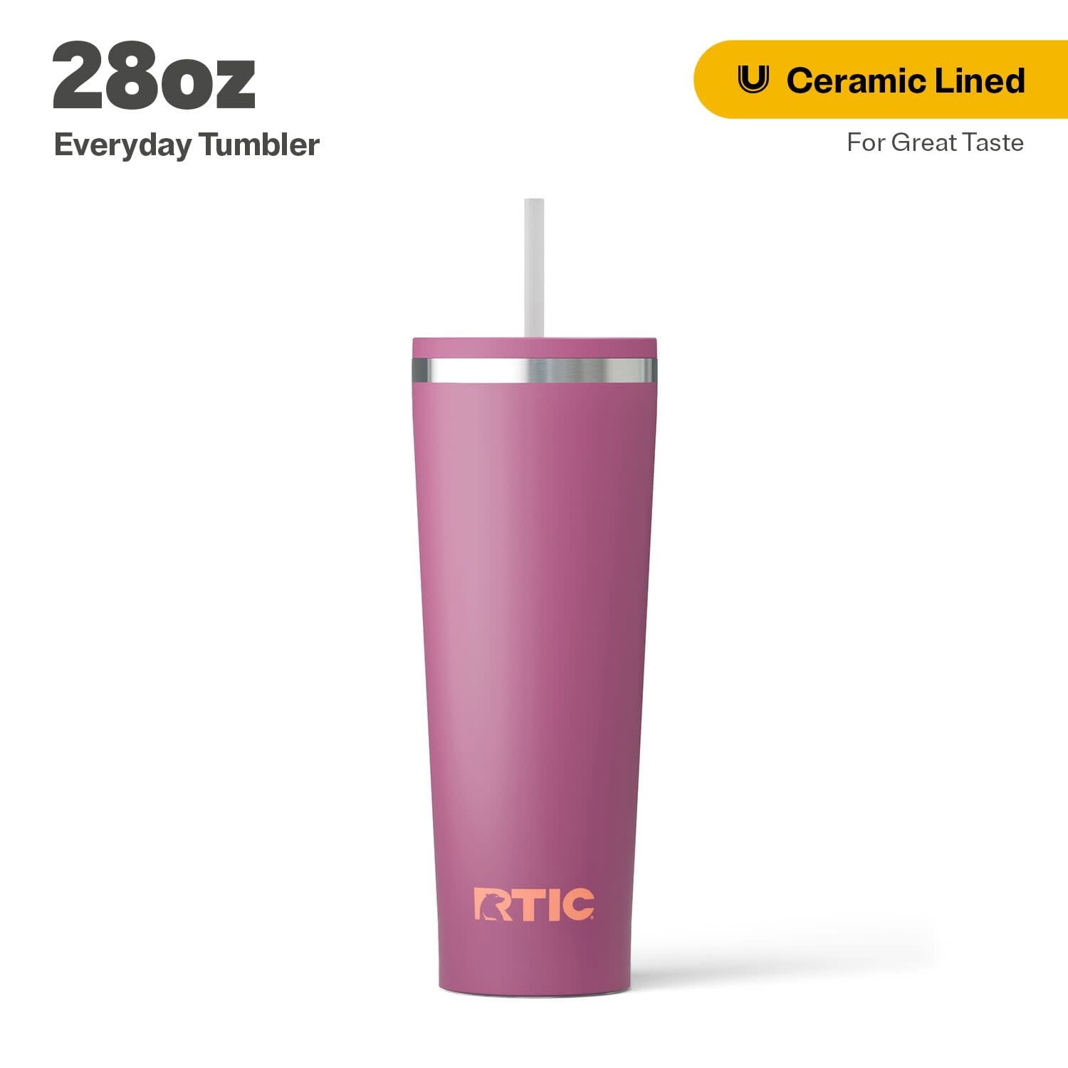 Prime Buddy™ - Rtic 28 Oz Ceramic Lined Everyday Tumbler Spill