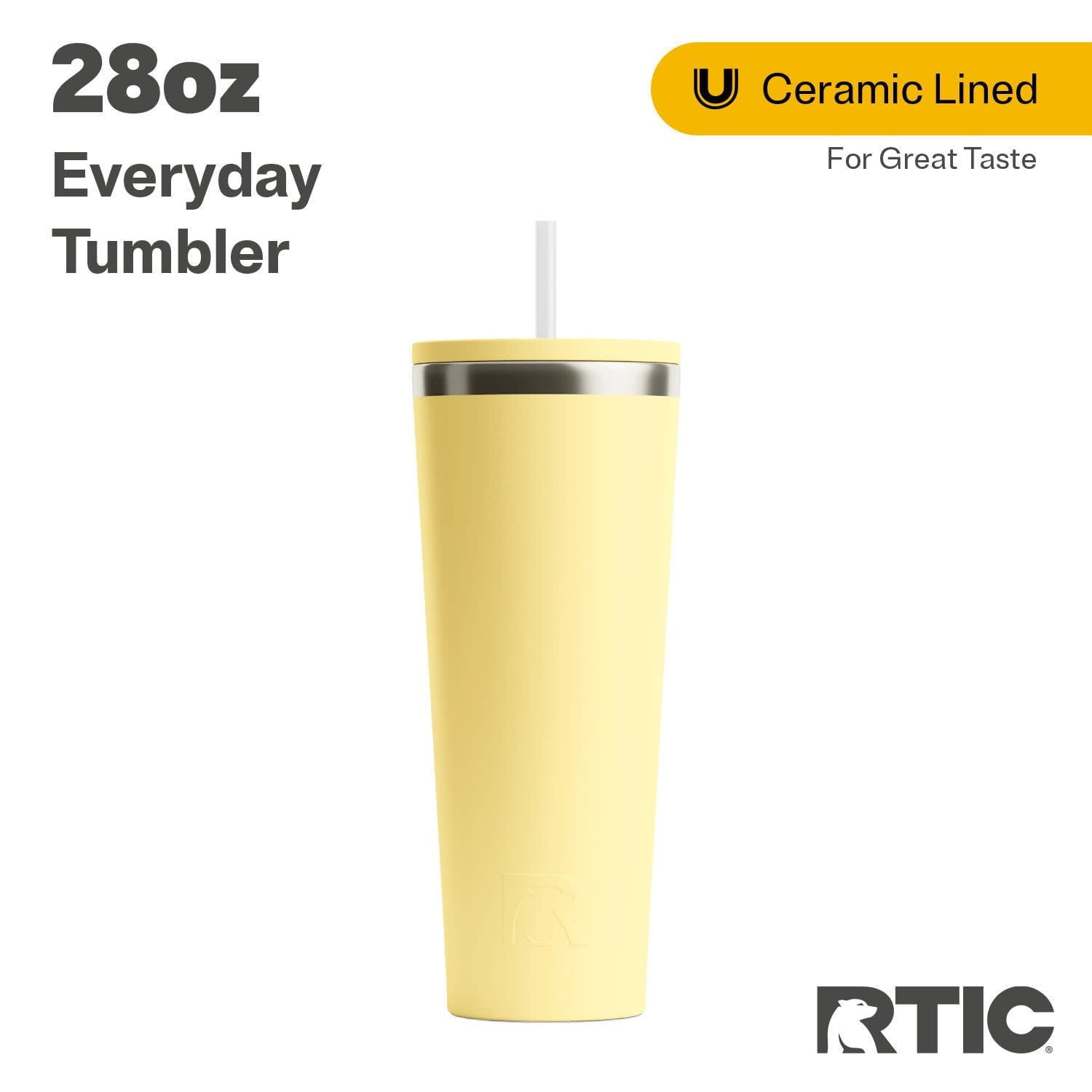 Prime Buddy™ - Rtic 28 Oz Ceramic Lined Everyday Tumbler Spill