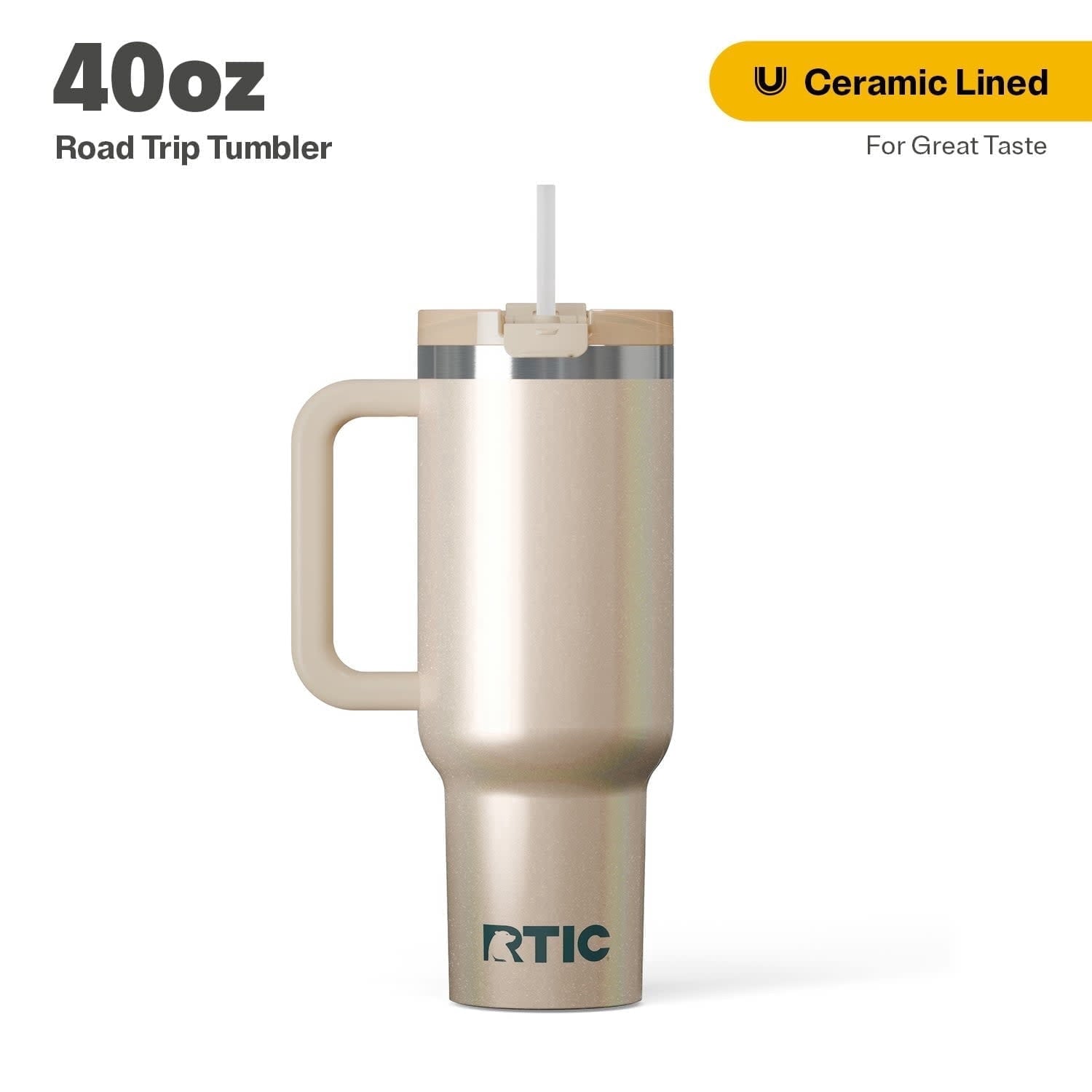 Prime Buddy™ - Rtic 40 Oz Ceramic Lined Road Trip Tumbler