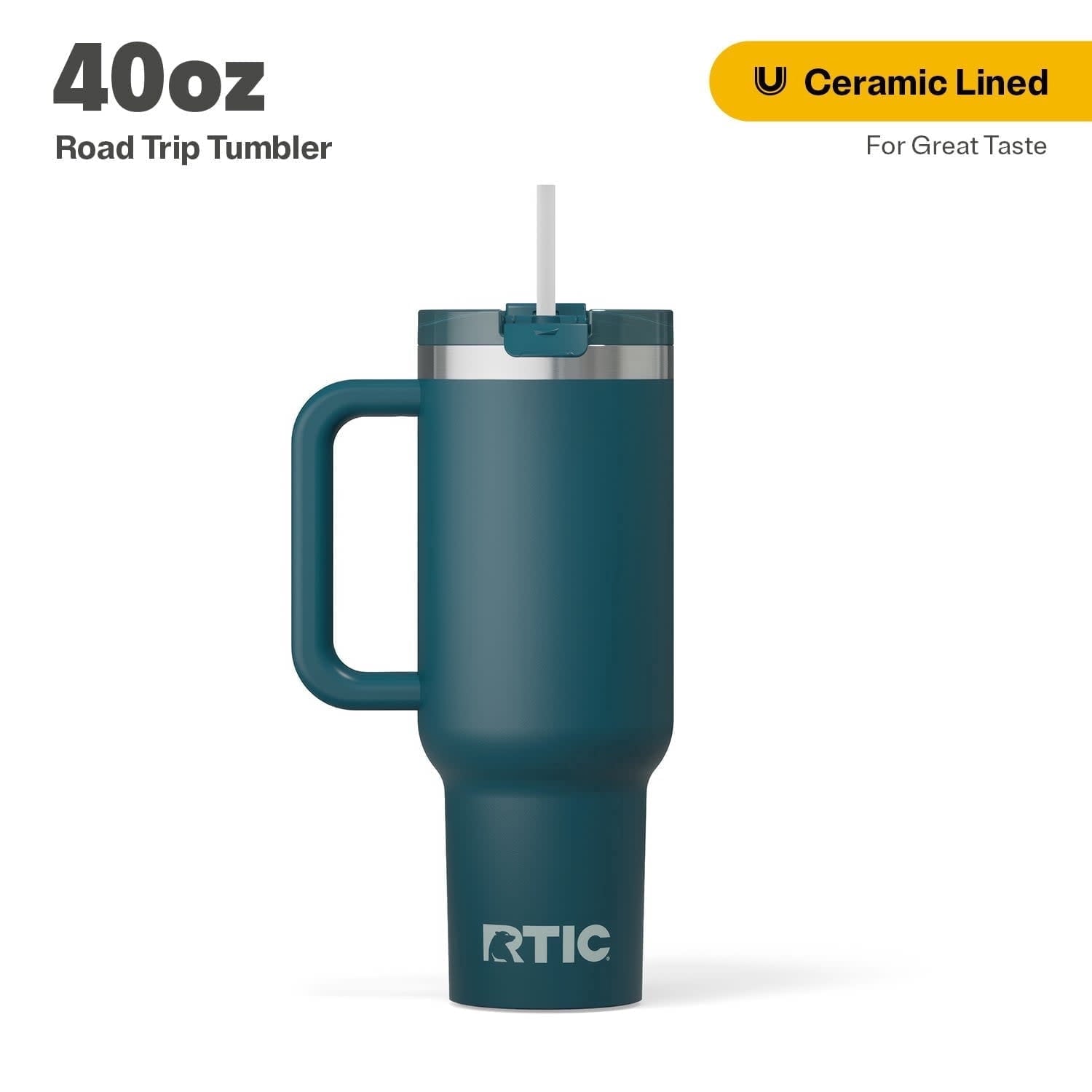Prime Buddy™ - Rtic 40 Oz Ceramic Lined Road Trip Tumbler