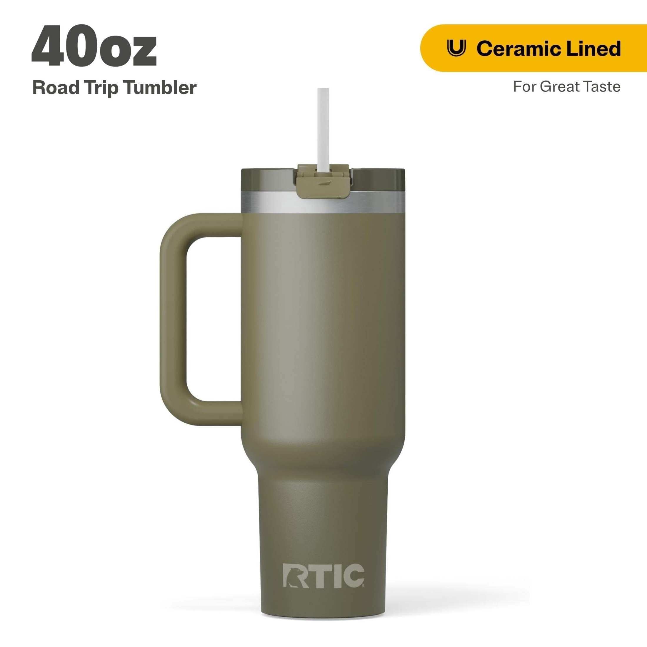 Prime Buddy™ - Rtic 40 Oz Ceramic Lined Road Trip Tumbler