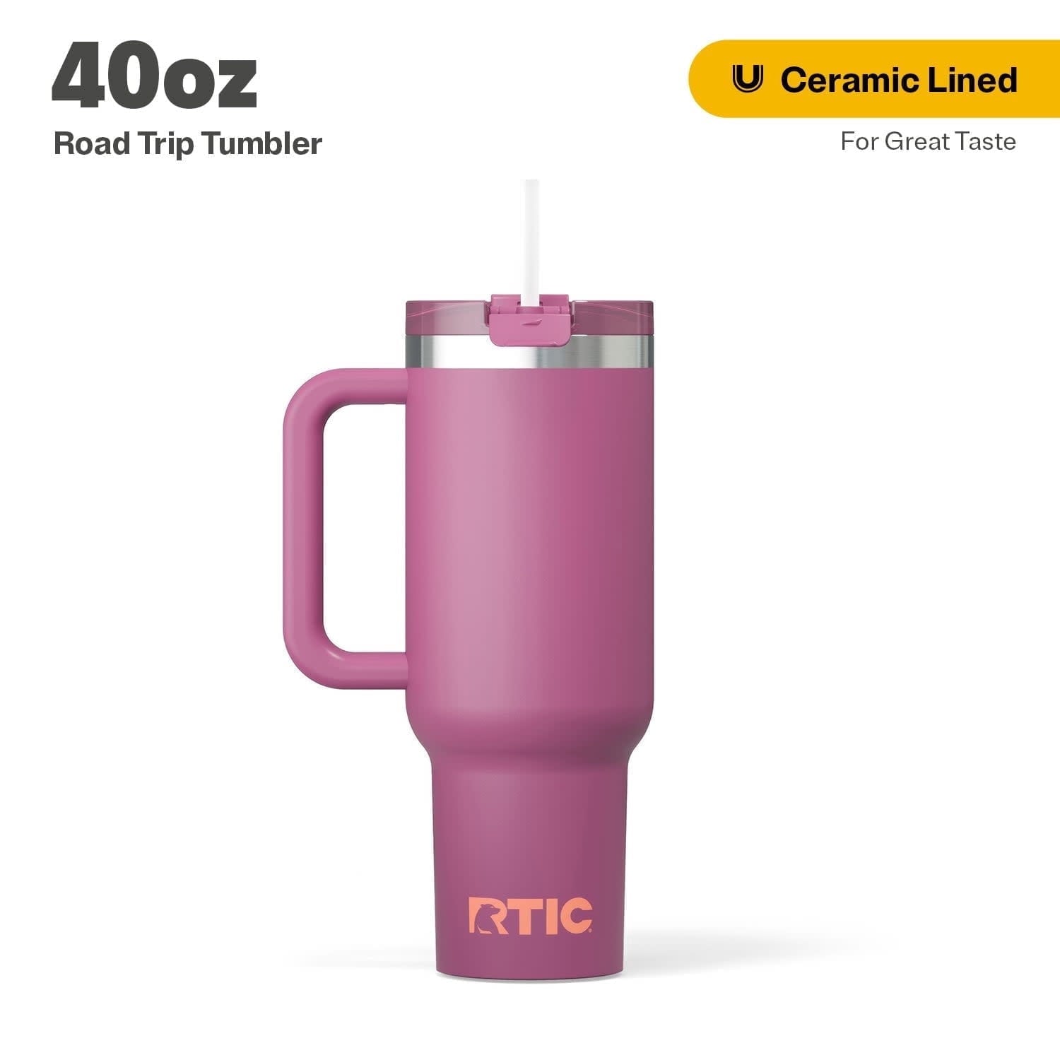 Prime Buddy™ - Rtic 40 Oz Ceramic Lined Road Trip Tumbler