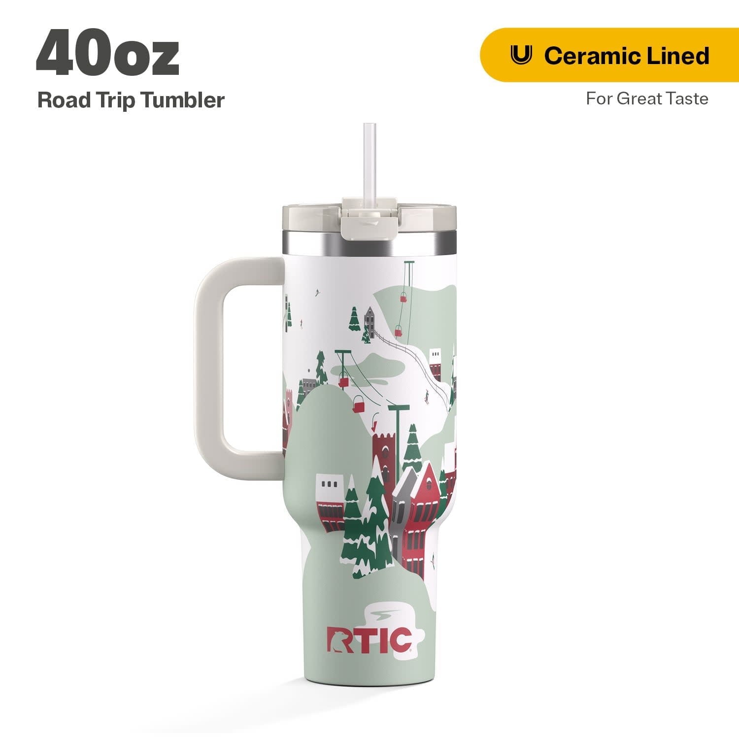 Prime Buddy™ - RTIC 40 oz Ceramic Lined Road Trip Tumbler,