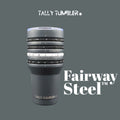 Tally Tumbler Golf Fairway Steel Gray 30oz Scorekeeping Insulated Drinking Tumbler